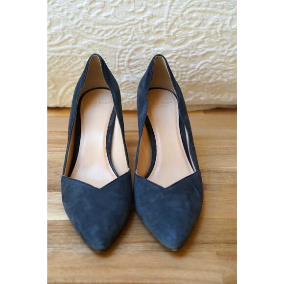 Cole Haan Cushioned Insole Grand OS Suede Courts Heels Pumps Dark Gray Size 6 - Picture 3 of 14